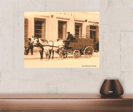 Stari Beograd posta savska 1906., uramljena slika 30x40cm i 40x50cm - Img 2