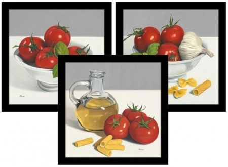 Ukus Italije, tri uramljene slike 30x30cm svaka - Img 6