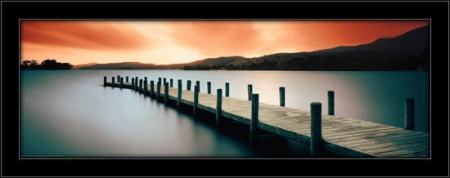 Wooden landing Jetty, framed picture