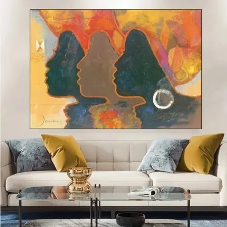 African woman, uramljena slika 70x100cm - Img 2