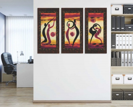 Jonna, tri uramljene slike dimenzije 30x70cm svaka - Img 2