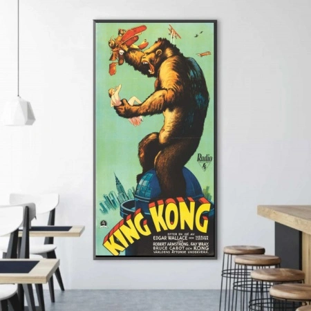 King Kong stari poster 1933. , uramljena slika 50x100cm - Img 2
