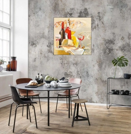 La Fete, uramljena slika 50x50cm - Img 2