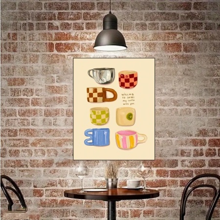 Svet kafe, uramljena slika 40x50cm , 50x70cm i 60x80cm - Img 2