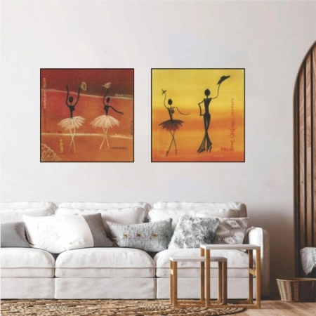 Ballet, dve uramljene slike 30x30cm svaka - Img 2