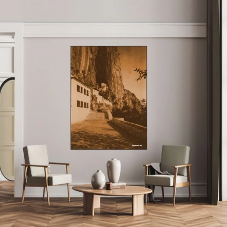 Crna Gora, Ostrog 1890., uramljena slika 40x50cm ,50x70cm i 60x90cm - Img 2