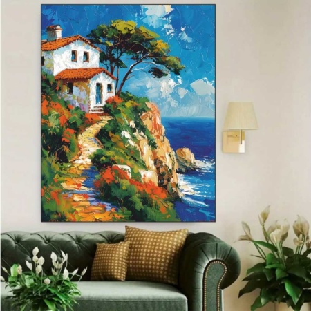 Kuca na moru 1 , uramljena slika 40x50cm i 50x70cm - Img 2