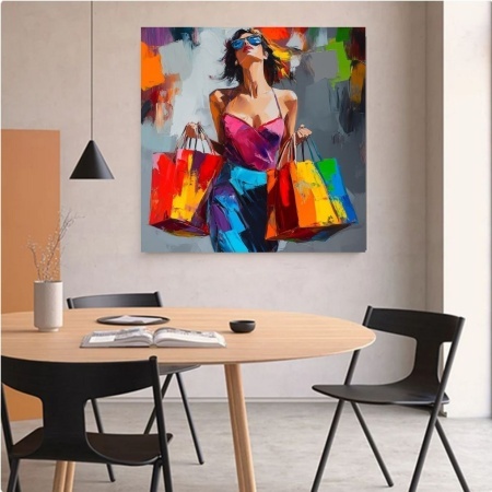 Margy, uramljena slika 50x50cm - Img 2