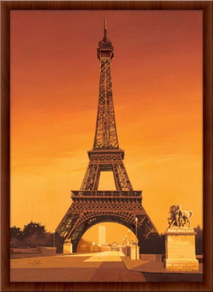 Pariz, Ajfelov toranj, uramljena slika 50 x 70 cm