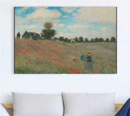 Claude Monet, Poppies At Argenteuil (1873.) uramljena slika 50x70cm - Img 2