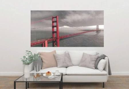 Golden Gate bridge San Francisco, uramljena slika 50 x 100 cm - Img 2