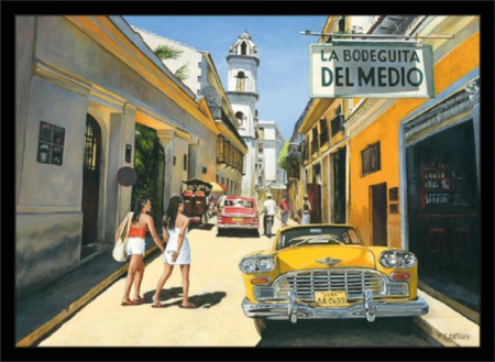 La Bodeguita del Medio, uramljena slika 60x90cm - Img 2