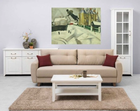 Marc Chagall, Over Vitebsk 1913., uramljena slika dimenzije 40x50cm - Img 2