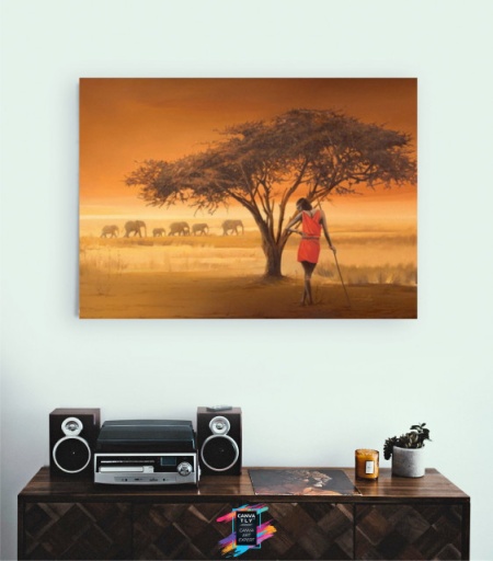 Mir i tisina, uramljena slika 50 x 70 cm - Img 2
