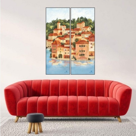 Portobello, komplet 2 uramljene slike 30x70cm svaka - Img 2