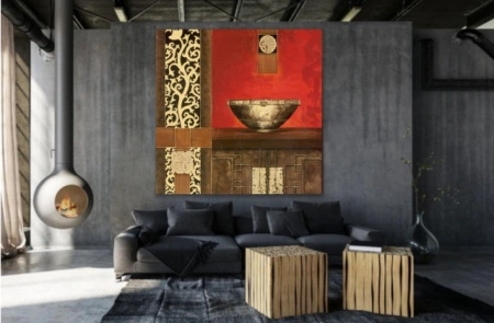 Premium asia pottery, framed picture - Img 2