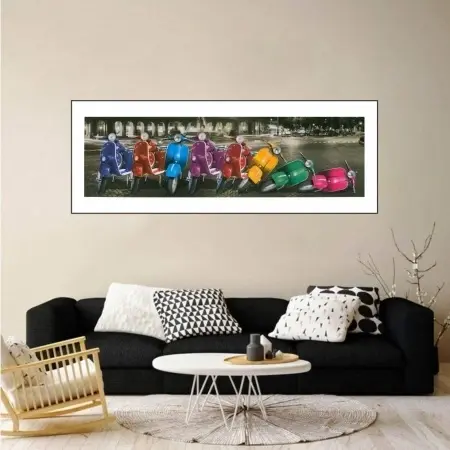Sarene Vespe,, uramljena slika 35x100cm - Img 2