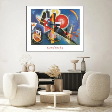 W. Kandinsky, Im Blau , uramljena slika 40x50cm i 56x71cm - Img 2