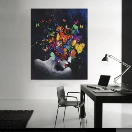 Colored girl, uramljena slika 40x50cm i 50x70cm - Img 3