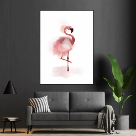 Flamingos, uramljena slika 30x40cm i 40x50cm - Img 2