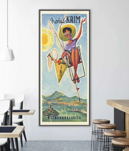 Hotel Krim Bled, uramljena slika 30x70cm - Img 2