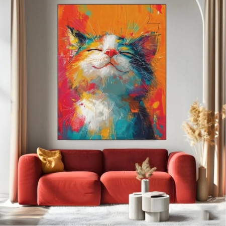 Micko, uramljena slika 40x50cm ,50x70cm i 60x90cm - Img 2