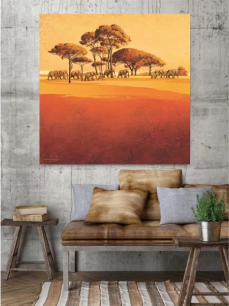 Red desert, uramljena slika 70x70cm - Img 3