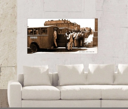 Stari Beograd - Postari Savska 1930., uramljena slika 50x100cm - Img 2