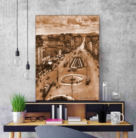 Stari Beograd Terazije 1922., uramljena slika 30x40cm i 40x50cm - Img 2