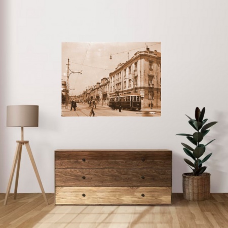 Stari Beograd, zemun jugoslovenski trg 1936., dimenzije slike: 30x40cm i 40x50 cm - Img 2