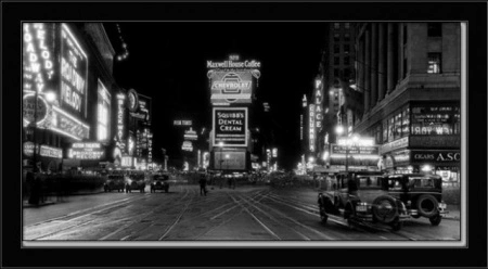 Times Square at night-1910, uramljena slika - Img 2