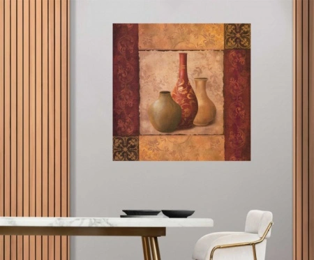 Tople zemljane boje 2, uramljena slika 50x50cm - Img 2