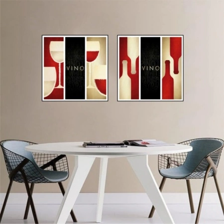 Vino, komplet od dve uramljene slike 50x50cm svaka - Img 2
