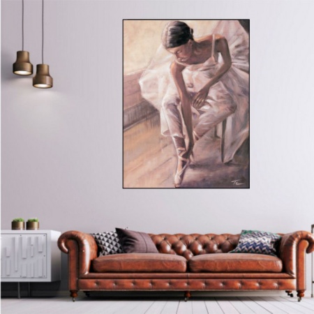 Balerina , uramljena slika 60x80cm - Img 2