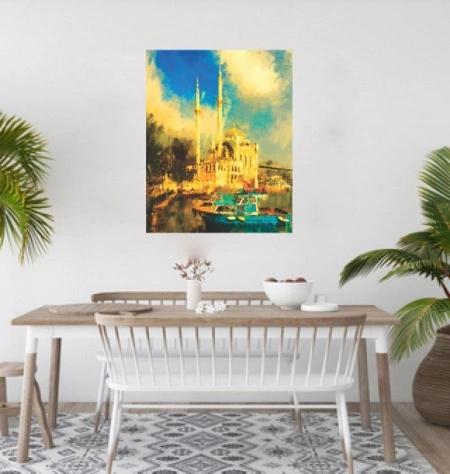 Istanbul view Bosphorus, uramljena slika 30x40cm , 40x50cm i 50x70cm - Img 2