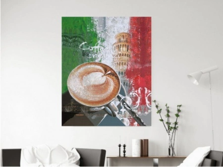 Italian coffee Roma, uramljena slika 50x60cm - Img 2
