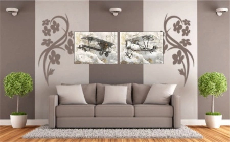 Old war planes, dve uramljene slike 30x40cm svaka - Img 2
