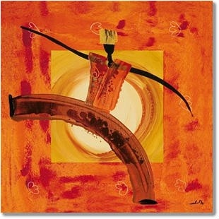 Pozdrav suncu, tri uramljene slike 30x30cm svaka - Img 2