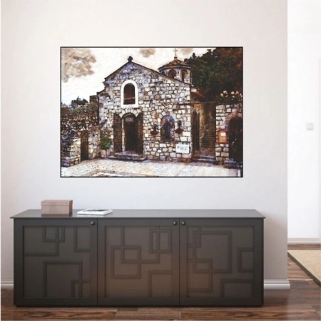 Crkva Ruzica na kalemegdanu, uramljena slika 50x70cm - Img 3