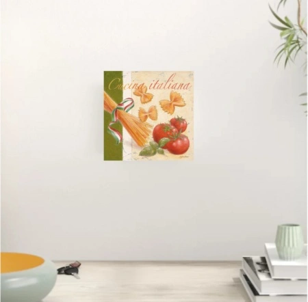 Cucina Italiana, uramljena slika 50x50cm - Img 2