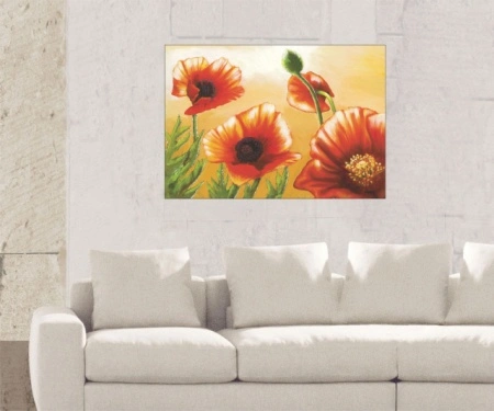 Hoopi flower, uramljena slika 70x100cm - Img 2