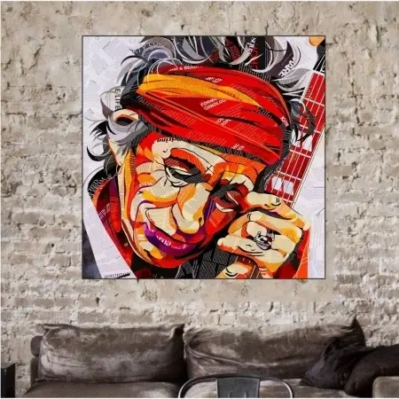 K. Richards, uramljena slika dimenzije 50x50cm i 70x70cm - Img 2