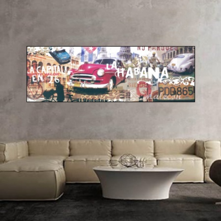 Kuba Havana, uramljena slika 30 x 90 cm - Img 2
