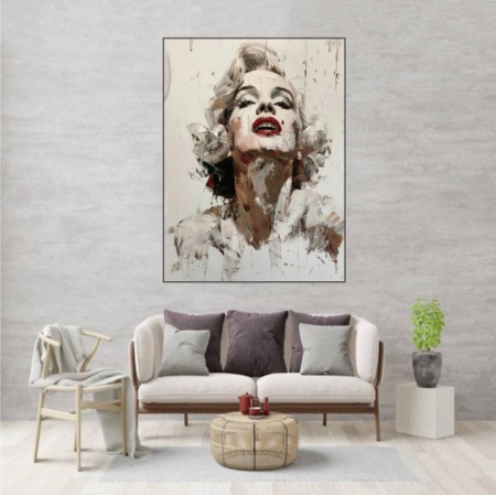 M. Monroe, uramljena slika 40x50cm i 50x70cm - Img 2