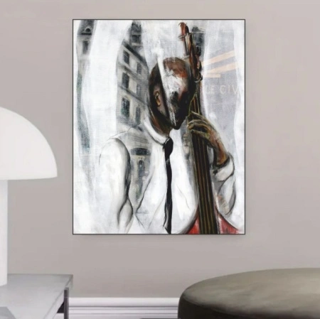 Paris Jazz, uramljena slika 40x50cm i 50x70cm - Img 2