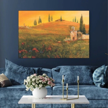 Toskana, uramljena slika 60x90cm - Img 2