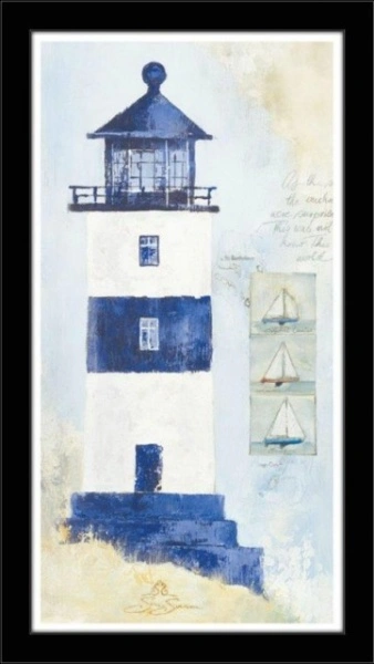 Blue white lighthouses, picture - Img 3
