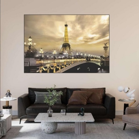 Eiffel tower, uramljena slika 70x100cm - Img 2