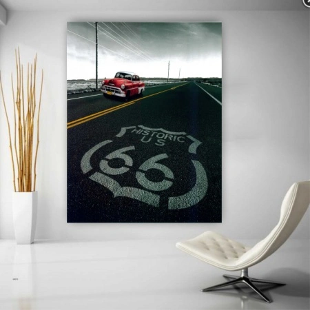 Route 66, uramljena slika 55 x 65 cm - Img 2