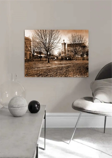 Stari Beograd Terazije 1876., uramljena slika dimenzije 30x40cm i 40x50cm - Img 2